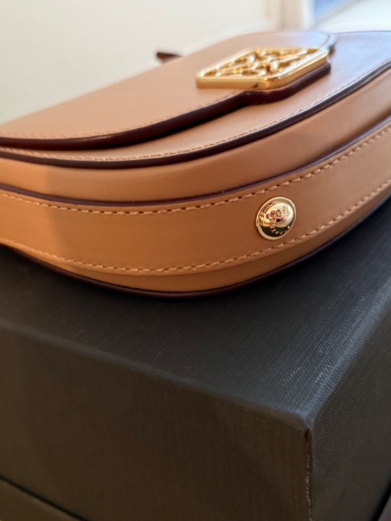 Strathberry Mini Bay Caramel Crossbody Leather Bag - Excellent Condition — image 6 of 8